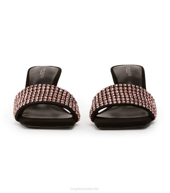 niedrige Absätze| de Tony Bianco Frauen Amos Heels Kristallrosa/schwarzes Wildleder 4624290